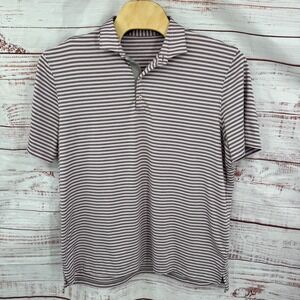 Johnnie-O Mens Polo Shirt Mens 2XL Striped Short Sleeve Casual Golf Athletic